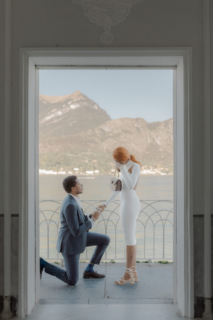 wedding proposal at Villa Melzi